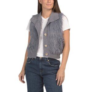 RAIN + ROSE Grey Button Up Collar Cardigan